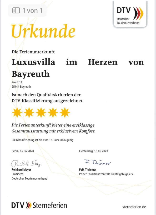 Villa Johner Bayreuth Kültér fotó